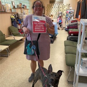 This lucky dog found a home during Bissel's Empty the Shelters Adoption Event!